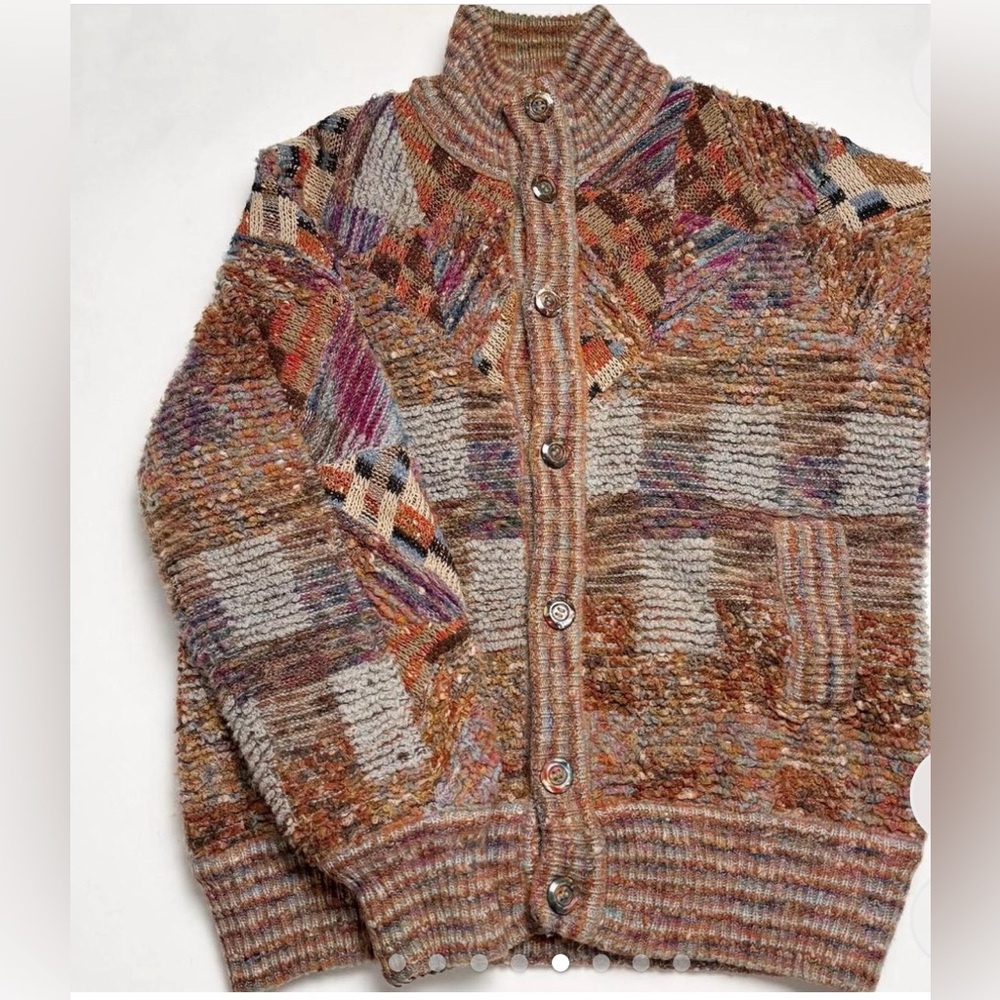 ISO 90s MISSONI PATCHWORK SWEATER/BOMBER JACKET